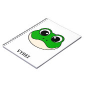 Schattigee lachende kikker notitieboek (Linkerzijde)