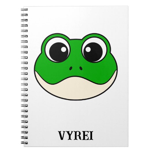 Schattigee lachende kikker notitieboek (Voorkant)