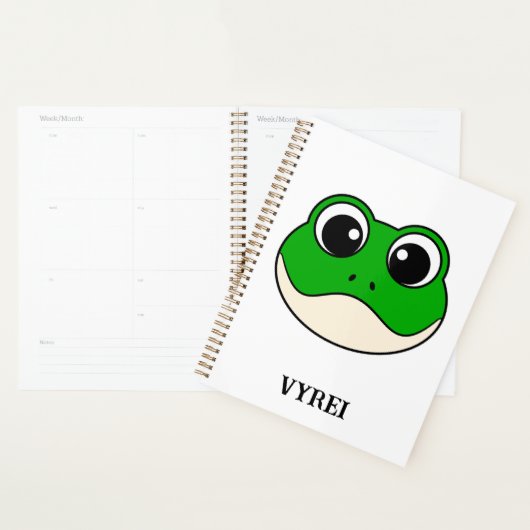Schattigee lachende kikker planner (Display)