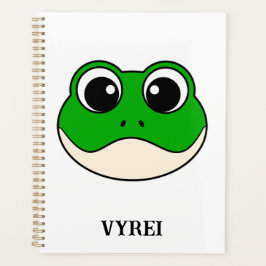 Schattigee lachende kikker planner