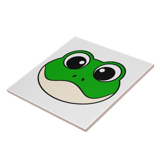 Schattigee lachende kikker tegeltje (Zijkant)