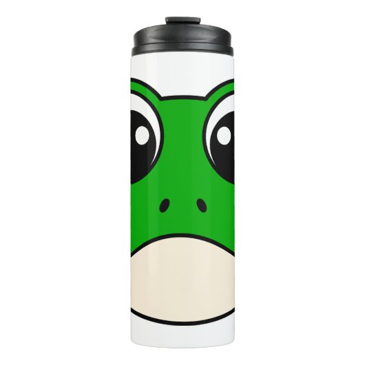 Schattigee lachende kikker thermosbeker (Voorkant)