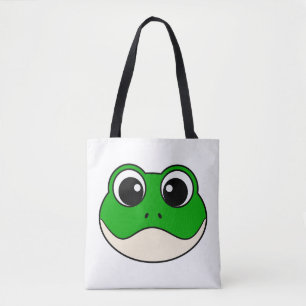 Schattigee lachende kikker tote bag