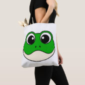 Schattigee lachende kikker tote bag (Dichtbij)