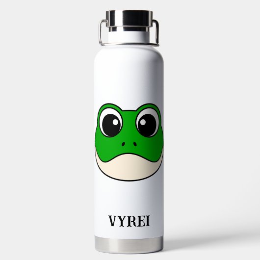 Schattigee lachende kikker waterfles (Achterkant)