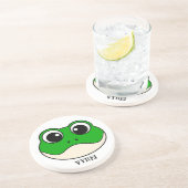 Schattigee lachende kikker zandsteen onderzetter (Zijkant)