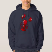 Schattigee lachende kreeft Cartoon ontwerp Hoodie (Voorkant)