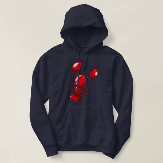 Schattigee lachende kreeft Cartoon ontwerp Hoodie (Design voorkant)