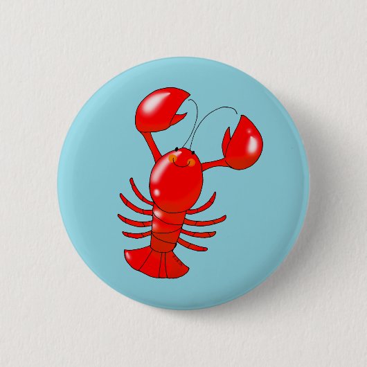 Schattigee lachende kreeft Cartoon ontwerp Ronde Button 5,7 Cm (Voorkant)
