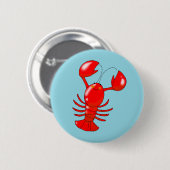 Schattigee lachende kreeft Cartoon ontwerp Ronde Button 5,7 Cm (Voorkant /achterkant)