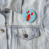 Schattigee lachende kreeft Cartoon ontwerp Ronde Button 5,7 Cm (In situ)