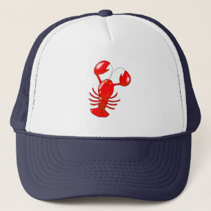 Schattigee lachende kreeft Cartoon ontwerp Trucker Pet