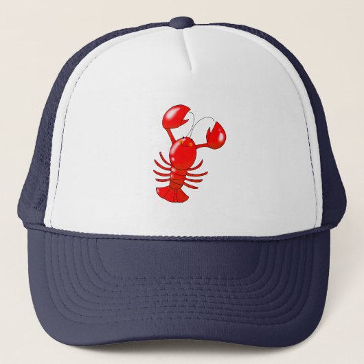 Schattigee lachende kreeft Cartoon ontwerp Trucker Pet (Voorkant)