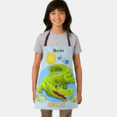Schattigee lachende krokodil gepersonaliseerde Kin Schort (Insitu)