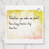 Schattigee lachende Okapi School Valentijns's Part Bedankjes Labels (Achterkant)