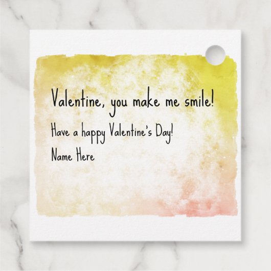 Schattigee lachende Okapi School Valentijns's Part Bedankjes Labels (Achterkant)