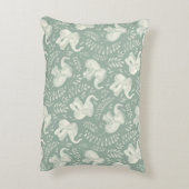 Schattigee lachende olifanten in crème en salie gr accent kussen (Achterkant (Verticaal))