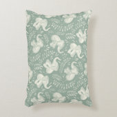 Schattigee lachende olifanten in crème en salie gr accent kussen (Voorkant(Verticaal))