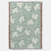 Schattigee lachende olifanten in crème en salie gr deken (Voorkant Verticaal)