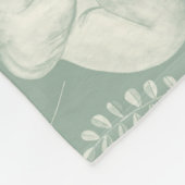 Schattigee lachende olifanten in crème en salie gr fleece deken (Hoek)