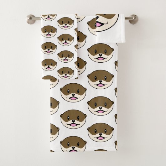 Schattigee lachende otter bad handdoek (Insitu)