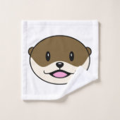 Schattigee lachende otter bad handdoek (Wasdoekje)