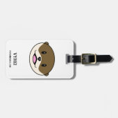 Schattigee lachende otter bagagelabel (Voorkant horizontaal)