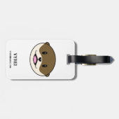 Schattigee lachende otter bagagelabel (Achterkant horizontaal)