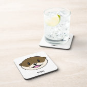Schattigee lachende otter bier onderzetter (Rechterzijde)