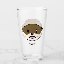 Schattigee lachende otter glas