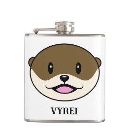 Schattigee lachende otter heupfles