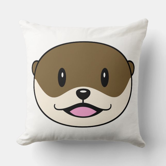 Schattigee lachende otter kussen (Voorkant)