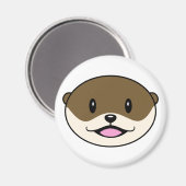 Schattigee lachende otter magneet (Voorkant / Achterkant)