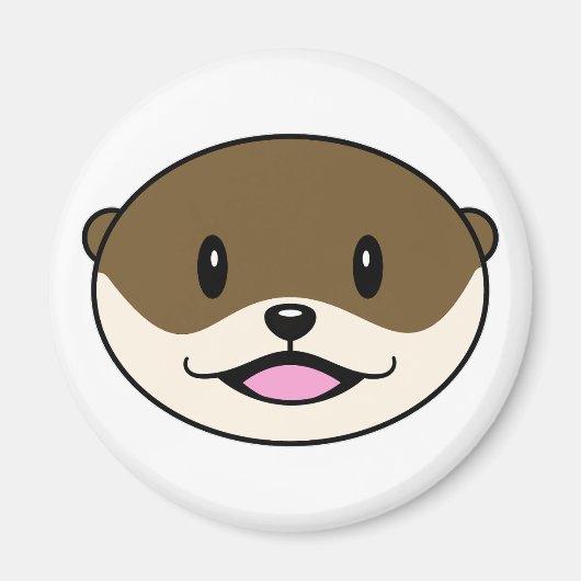 Schattigee lachende otter magneet (Voorkant)