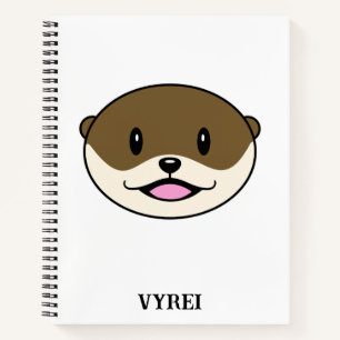 Schattigee lachende otter notitieboek