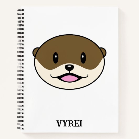 Schattigee lachende otter notitieboek (Voorkant)