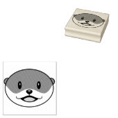Schattigee lachende otter rubberstempel (Gestempeld)
