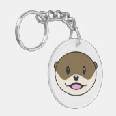 Schattigee lachende otter sleutelhanger (Voorkant Links)