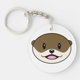 Schattigee lachende otter sleutelhanger