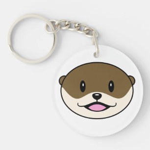Schattigee lachende otter sleutelhanger