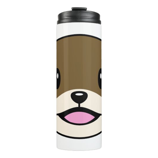 Schattigee lachende otter thermosbeker (Voorkant)