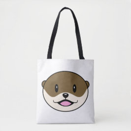 Schattigee lachende otter tote bag
