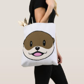 Schattigee lachende otter tote bag (Dichtbij)