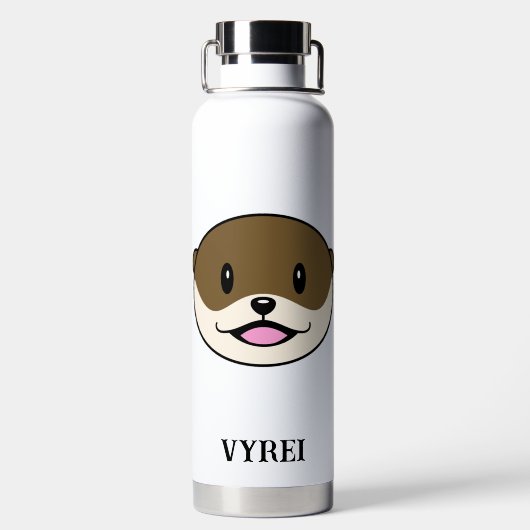 Schattigee lachende otter waterfles (Achterkant)