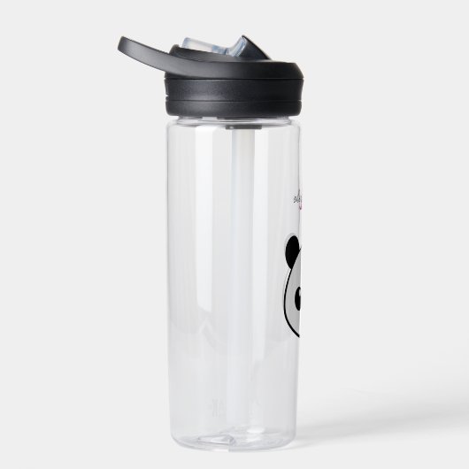 Schattigee lachende panda gepersonaliseerde waterf waterfles (Rechts)