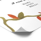 Schattigee lachende pompoen 1e jaar verjaardagsmij poster (Hoek)