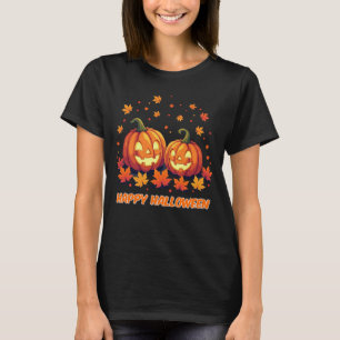 Schattigee Lachende Pompoen Herfst Halloween T-shi T-shirt