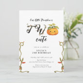 Schattigee Lachende Pompoen Land 2e Verjaardag Kaart (Staand voorkant)