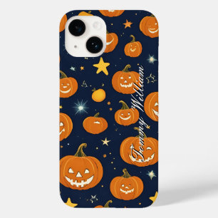 Schattigee lachende pompoenen voor Halloween Case-Mate iPhone 14 Hoesje