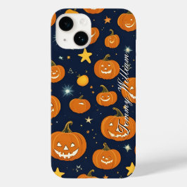 Schattigee lachende pompoenen voor Halloween Case-Mate iPhone 14 Hoesje
